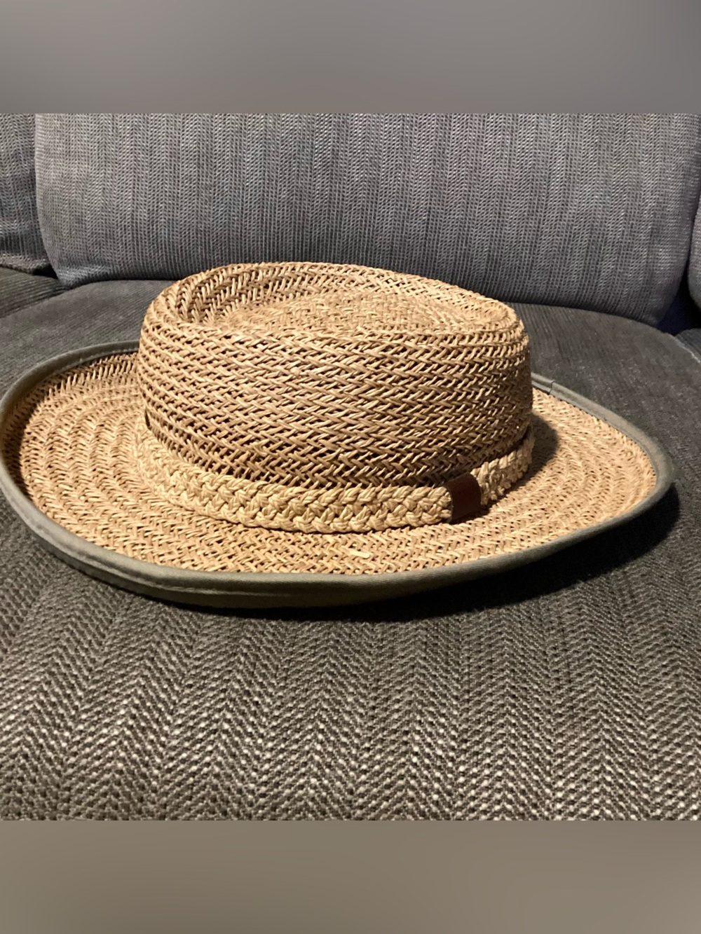 Vintage Summer Club Australia Men’s Hat, Gambler Style Straw Hat tan L/XL